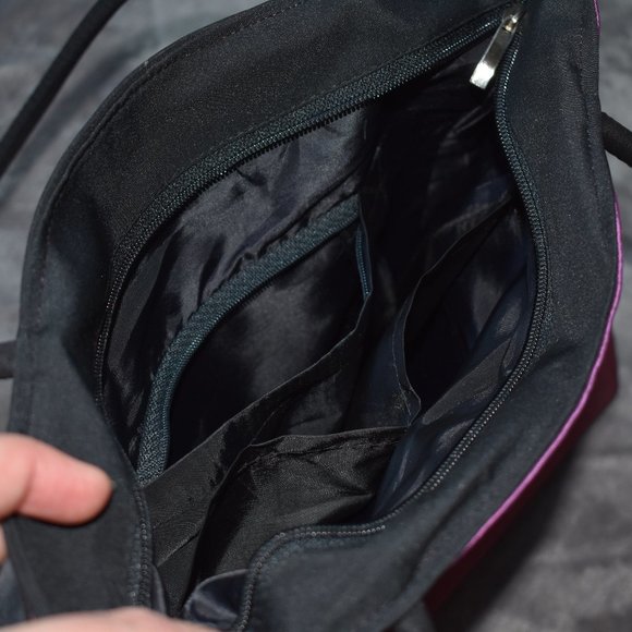 Iridescent Embroidered and Beaded Zipper Top Purse - Picture 10 of 16